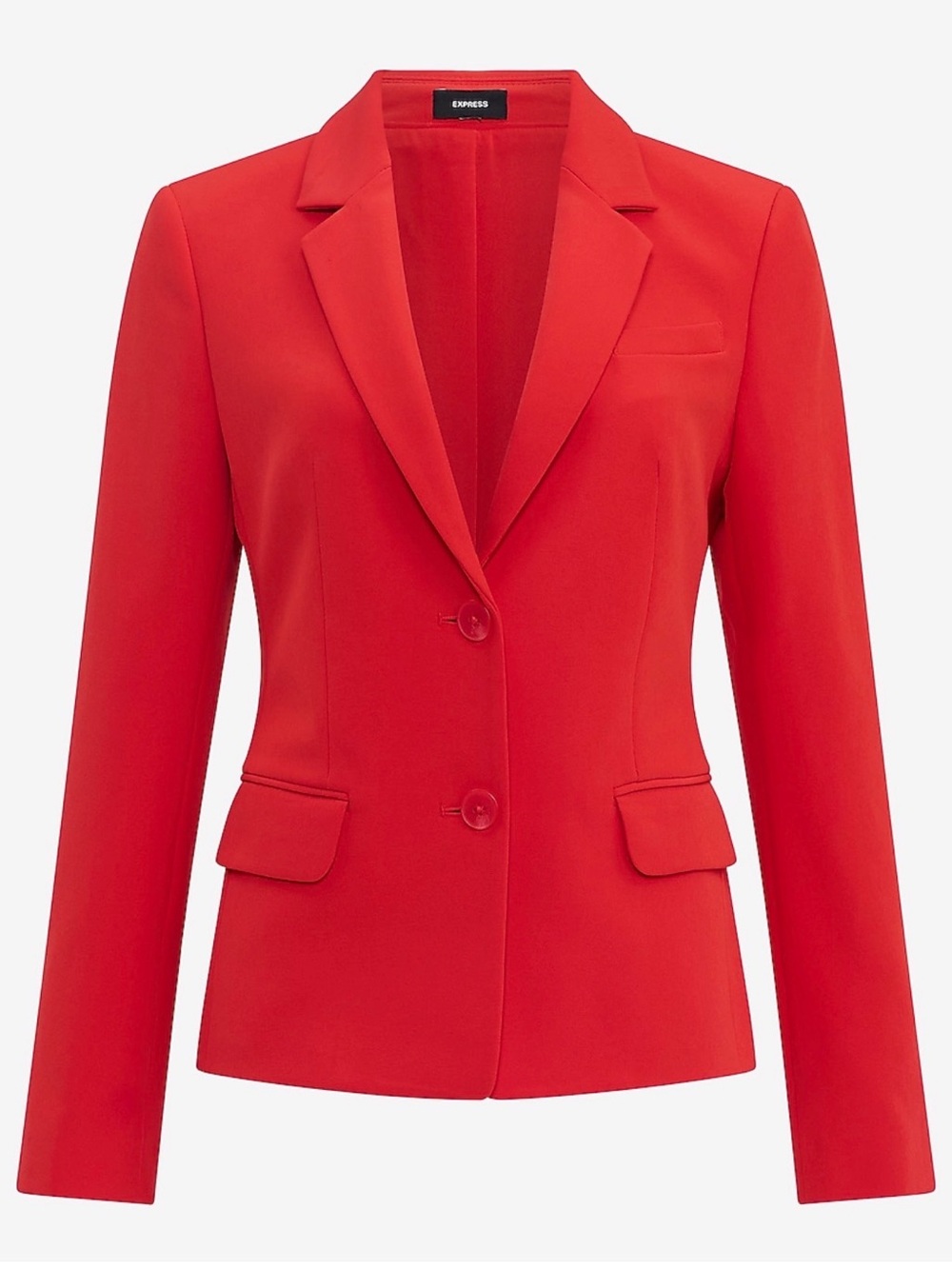 Express Women's EDITOR SIGNATURE STRETCH FITTED TWO BUTTON BLAZER